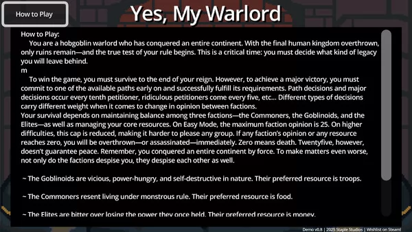 Yes, My Warlord截图