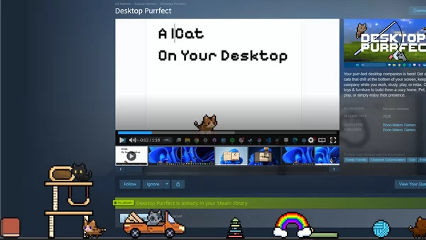 我的桌面有只猫截图